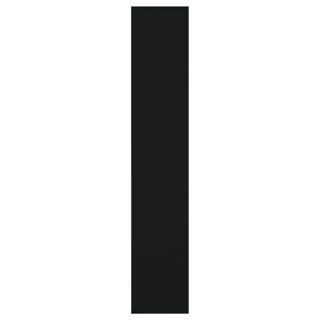 Schoenenkast 54x34x183 cm bewerkt hout zwart is nu te koop bij PeponiXL, paradijselijk wonen!