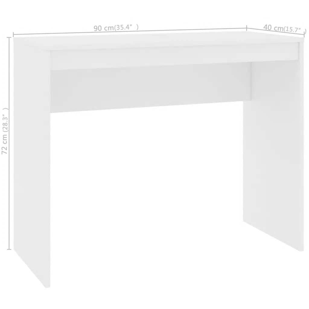 Bureau 90x40x72 cm bewerkt hout wit is nu te koop bij PeponiXL, paradijselijk wonen!
