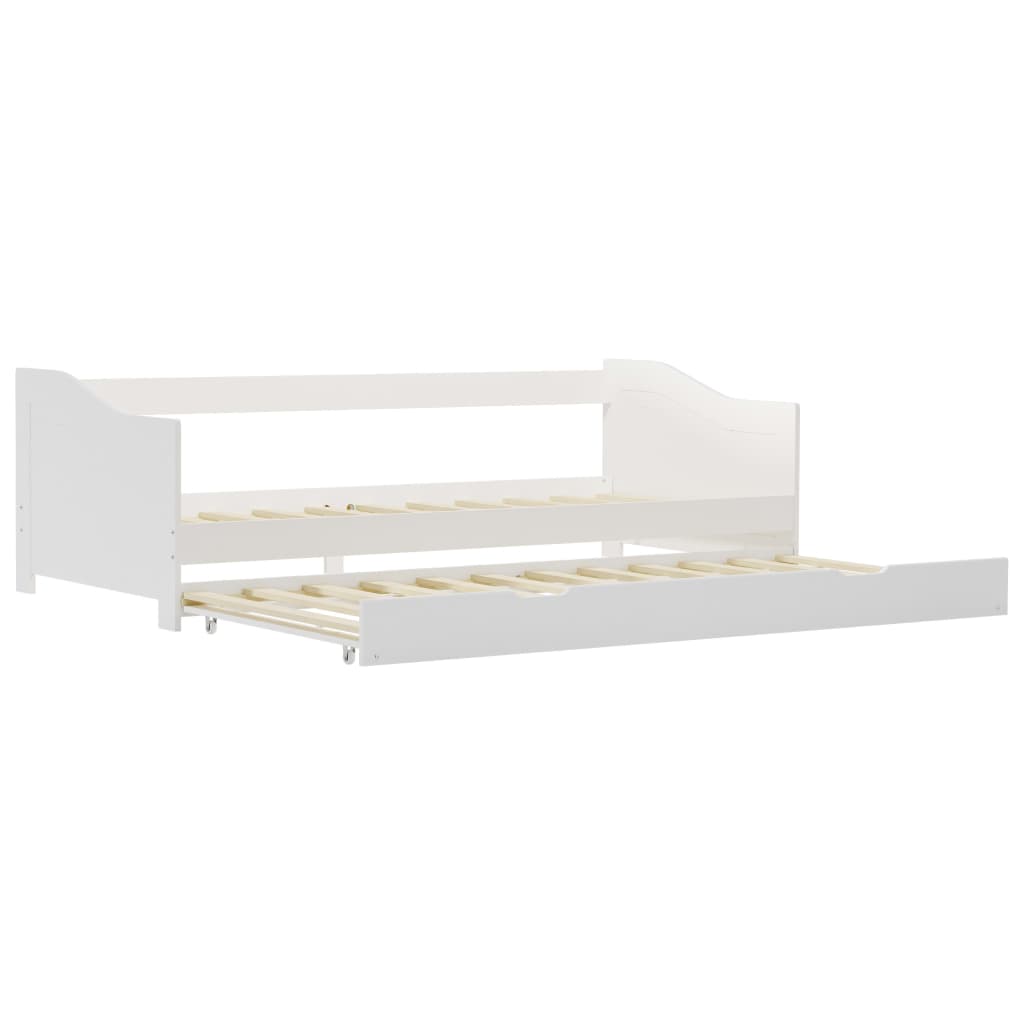 Bedbank uittrekbaar grenenhout wit 90x200 cm is nu te koop bij PeponiXL, paradijselijk wonen!