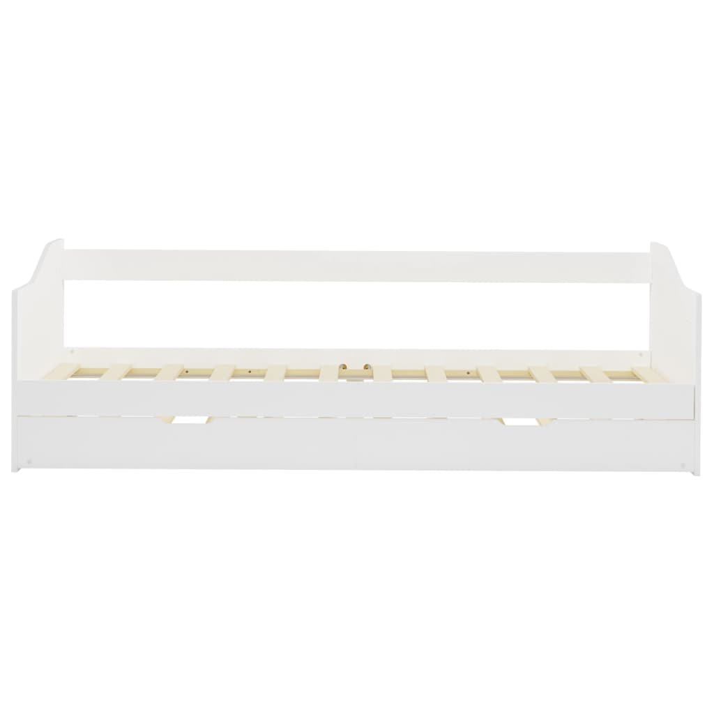 Bedbank uittrekbaar grenenhout wit 90x200 cm is nu te koop bij PeponiXL, paradijselijk wonen!
