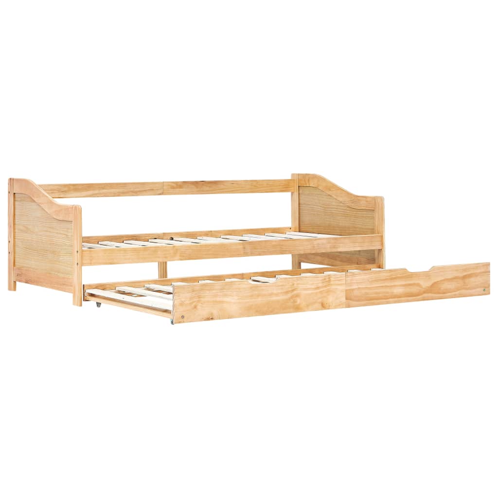 Bedbank uittrekbaar grenenhout 90x200 cm is nu te koop bij PeponiXL, paradijselijk wonen!