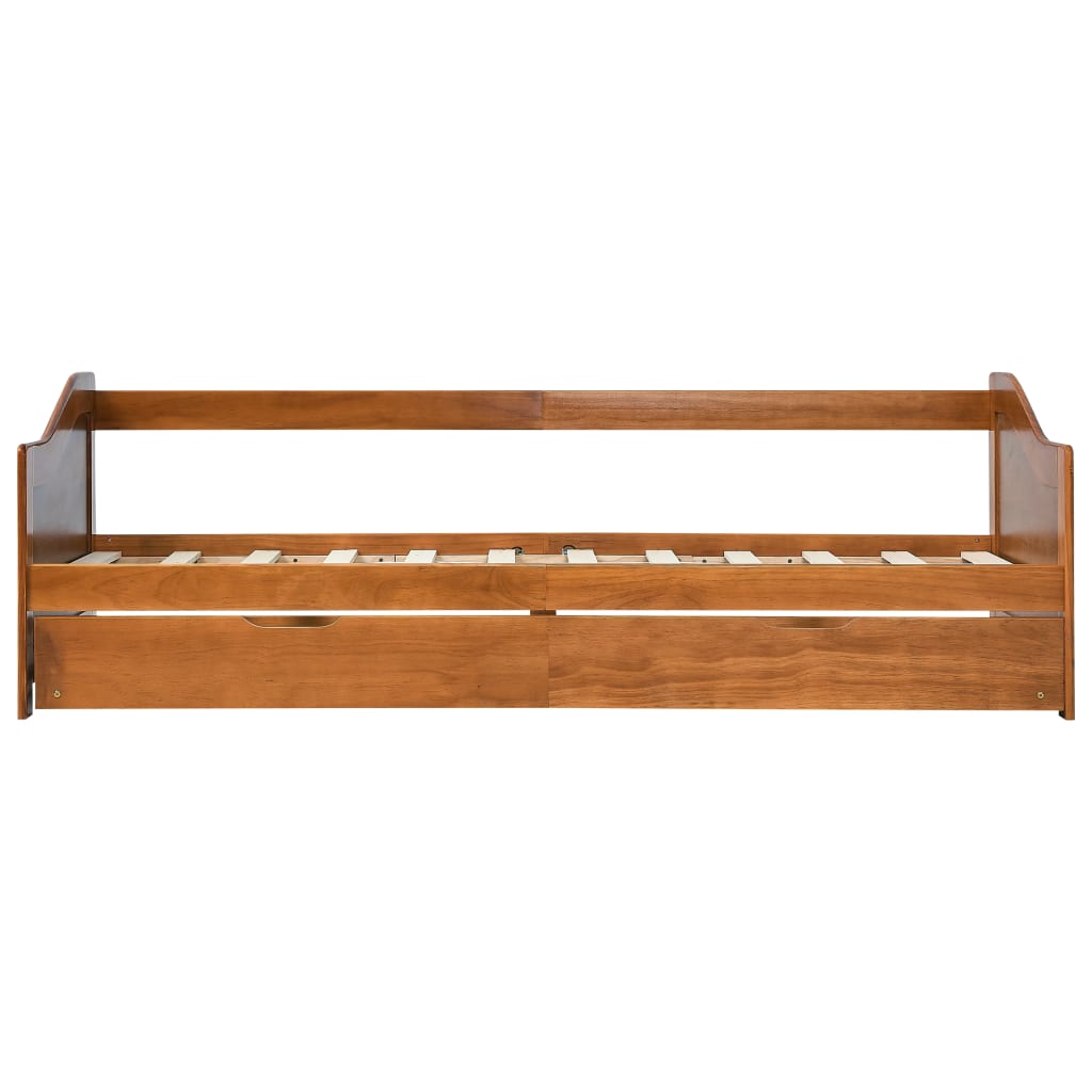 Bedbank uittrekbaar grenenhout honingbruin 90x200 cm is nu te koop bij PeponiXL, paradijselijk wonen!