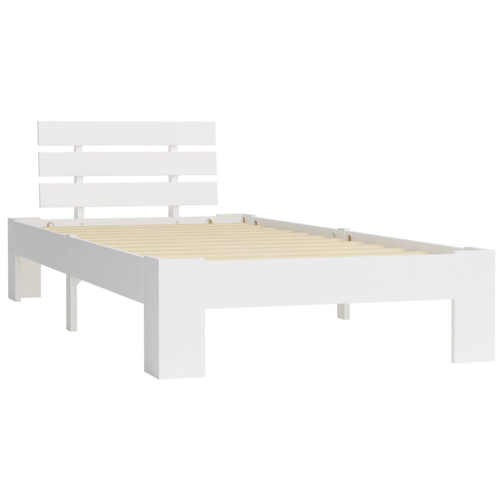 Bedframe massief grenenhout wit 90x200 cm is nu te koop bij PeponiXL, paradijselijk wonen!