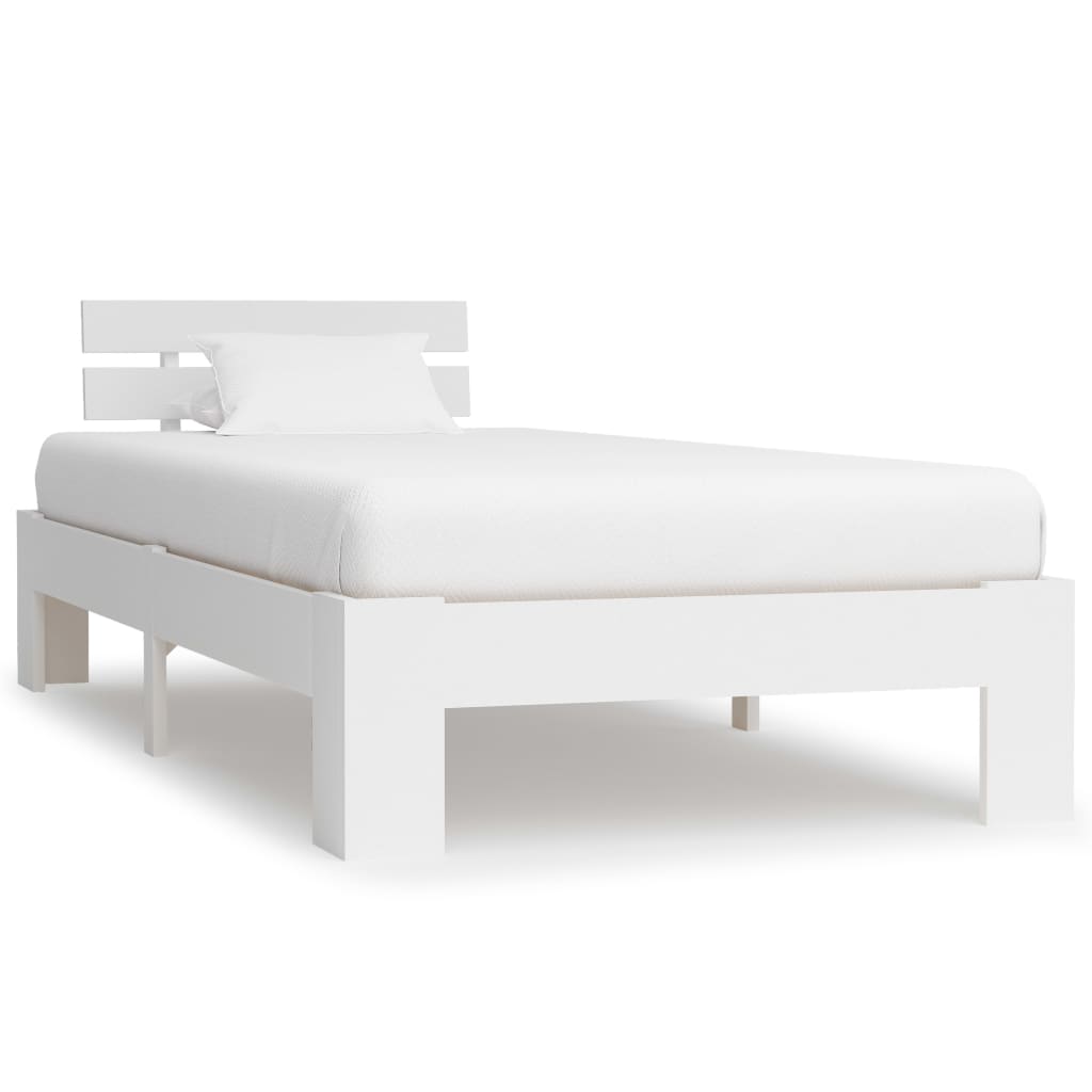 Bedframe massief grenenhout wit 100x200 cm is nu te koop bij PeponiXL, paradijselijk wonen!