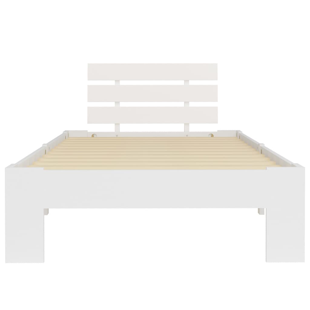 Bedframe massief grenenhout wit 100x200 cm is nu te koop bij PeponiXL, paradijselijk wonen!