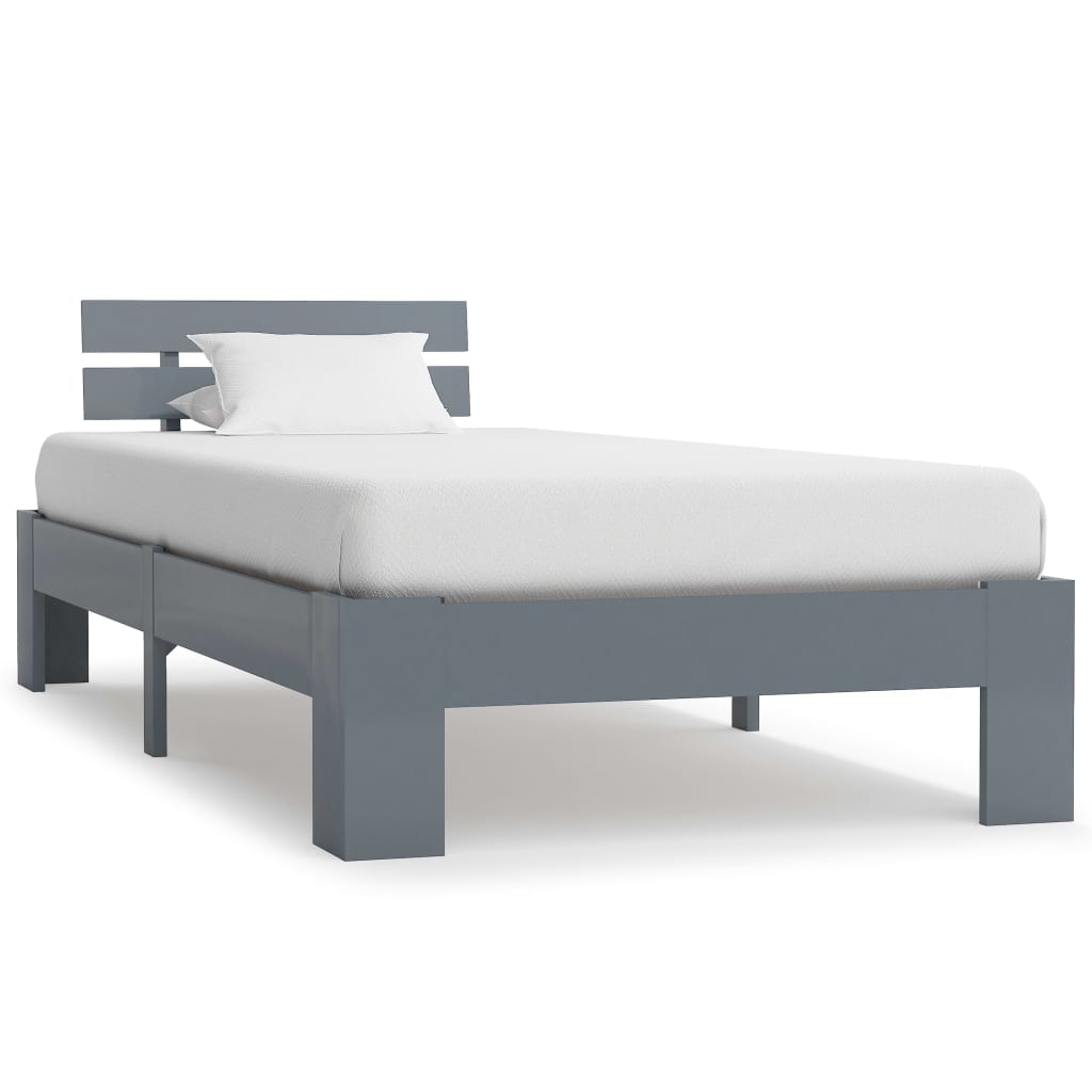 Bedframe massief grenenhout grijs 90x200 cm is nu te koop bij PeponiXL, paradijselijk wonen!
