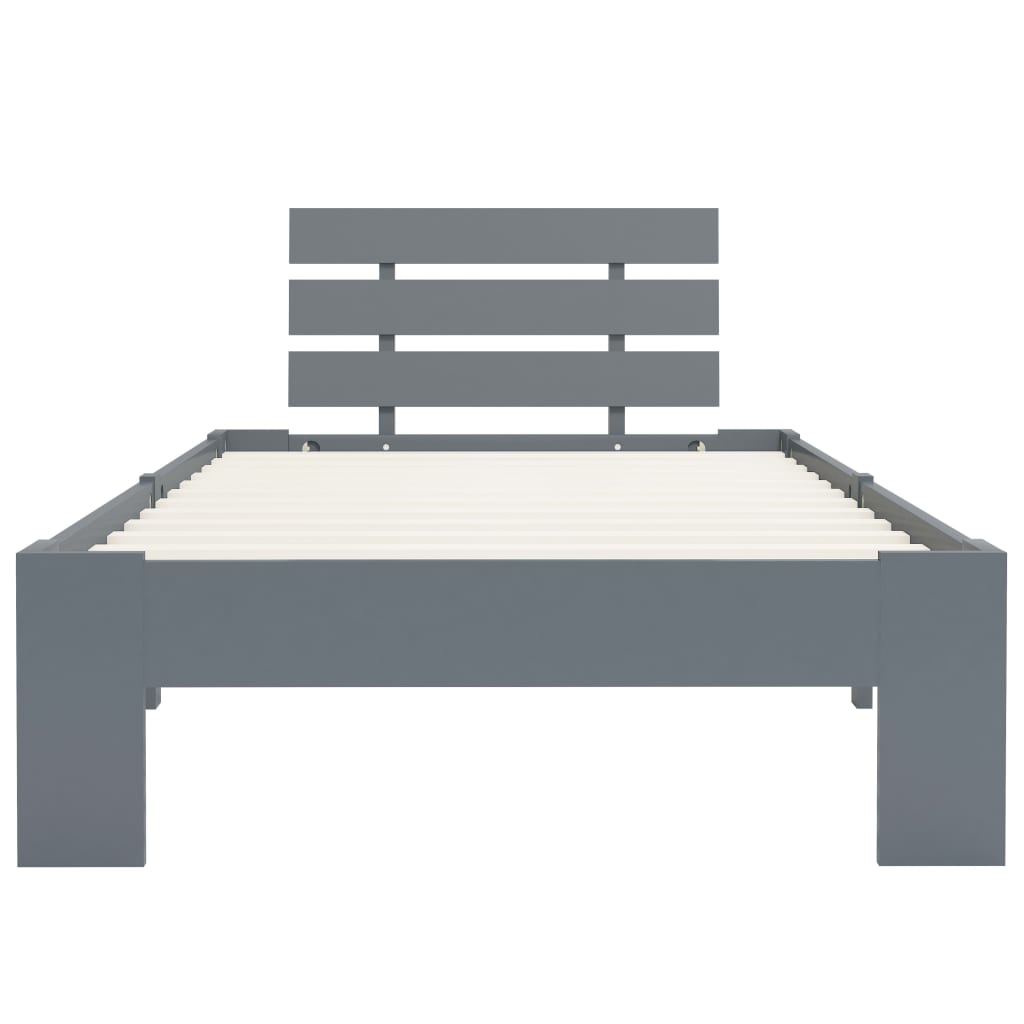 Bedframe massief grenenhout grijs 100x200 cm is nu te koop bij PeponiXL, paradijselijk wonen!