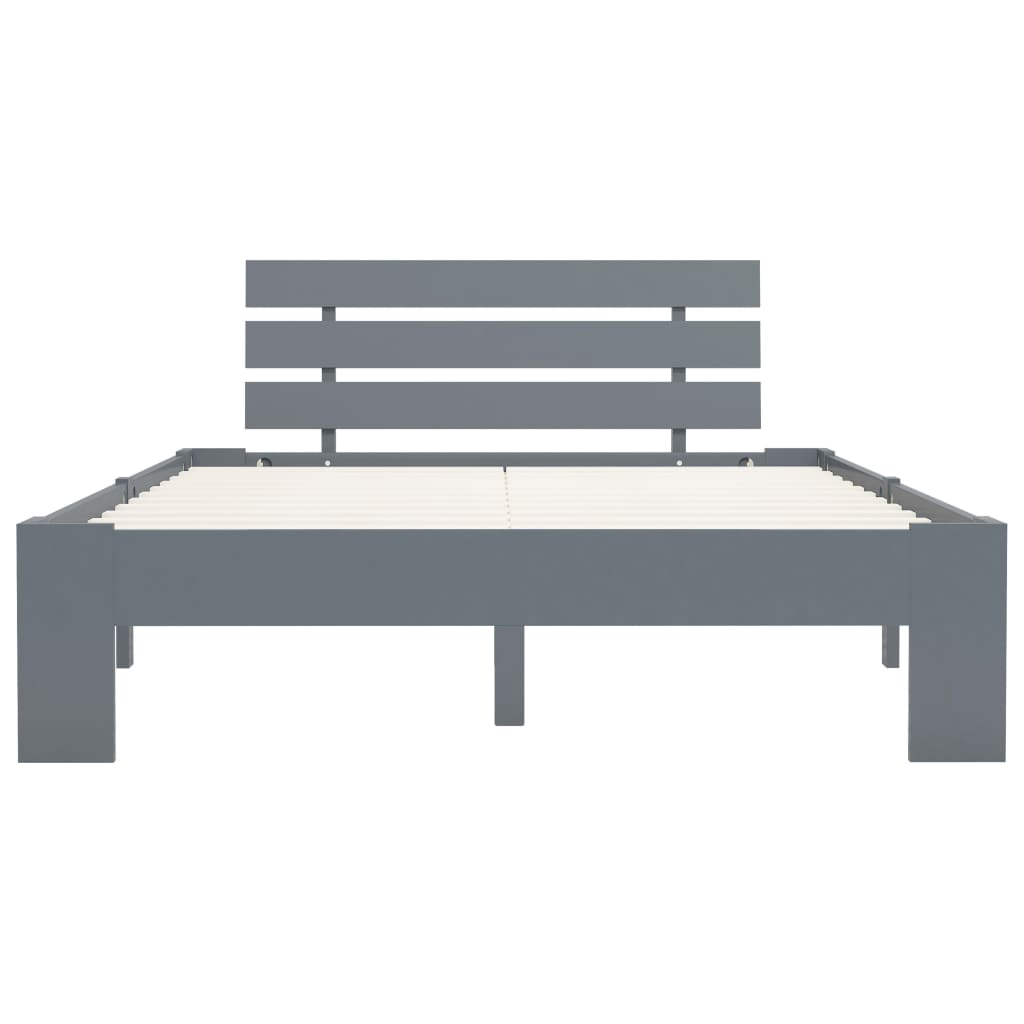 Bedframe massief grenenhout grijs 120x200 cm is nu te koop bij PeponiXL, paradijselijk wonen!