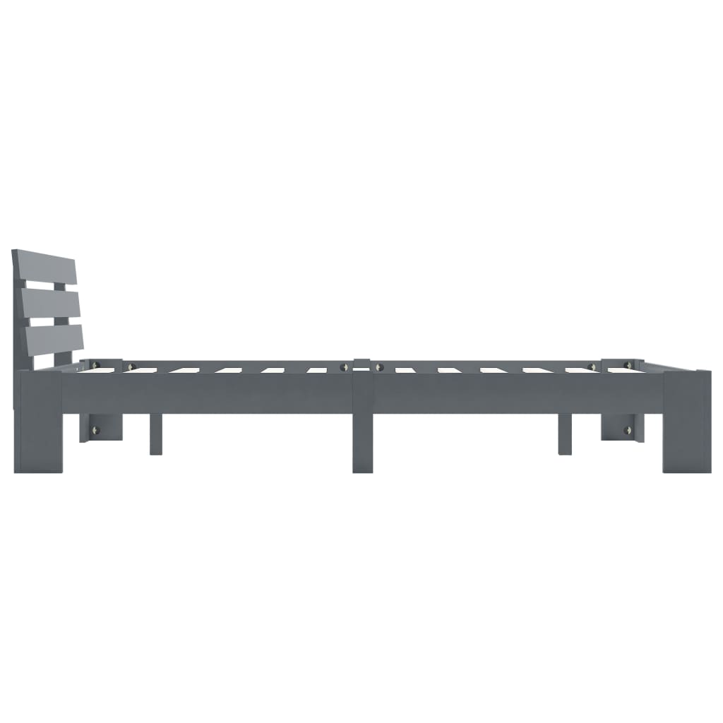 Bedframe massief grenenhout grijs 120x200 cm is nu te koop bij PeponiXL, paradijselijk wonen!