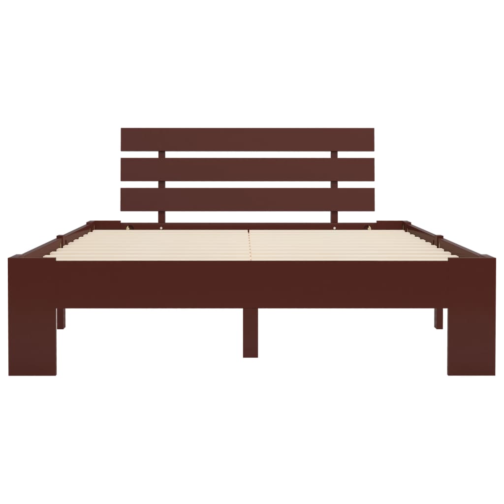Bedframe massief grenenhout donkerbruin 120x200 cm is nu te koop bij PeponiXL, paradijselijk wonen!