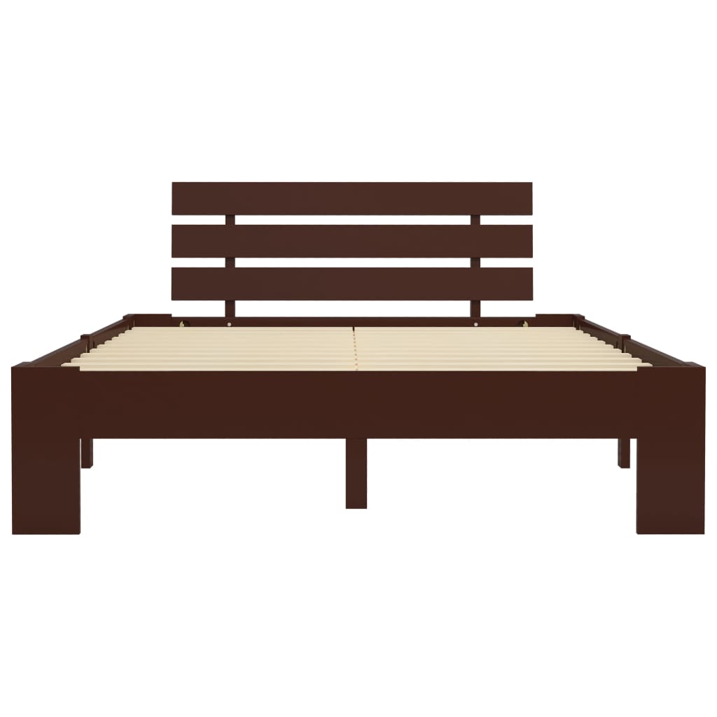 Bedframe massief grenenhout donkerbruin 140x200 cm is nu te koop bij PeponiXL, paradijselijk wonen!