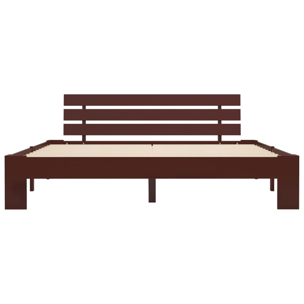 Bedframe massief grenenhout donkerbruin 180x200 cm is nu te koop bij PeponiXL, paradijselijk wonen!