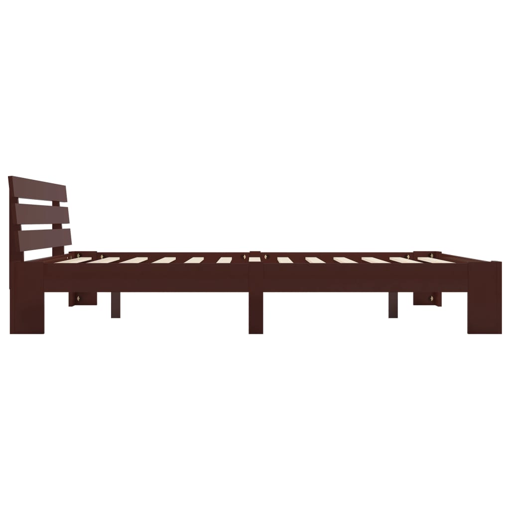 Bedframe massief grenenhout donkerbruin 180x200 cm is nu te koop bij PeponiXL, paradijselijk wonen!