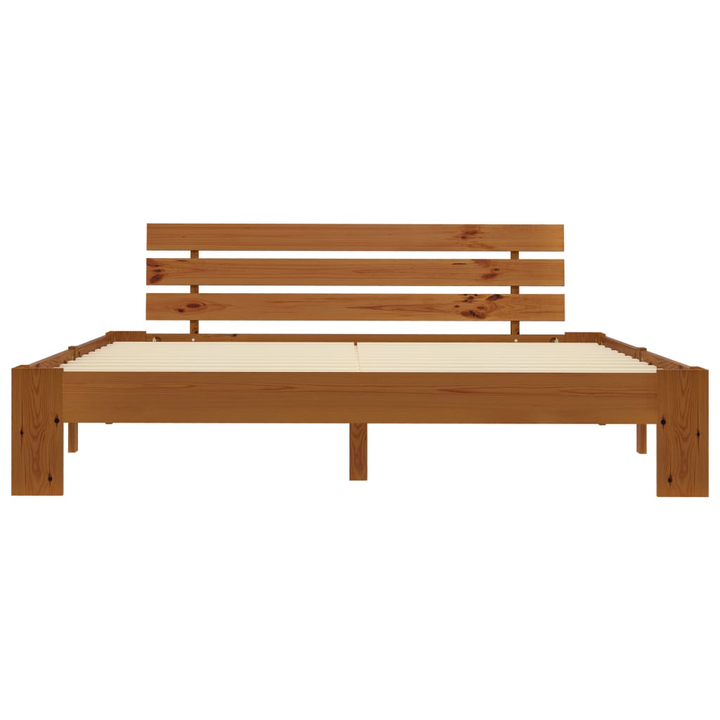 Bedframe massief grenenhout honingbruin 180x200 cm is nu te koop bij PeponiXL, paradijselijk wonen!