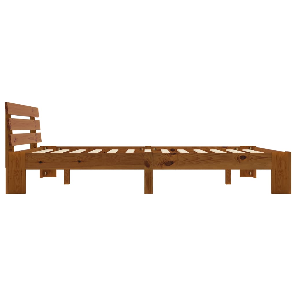 Bedframe massief grenenhout honingbruin 180x200 cm is nu te koop bij PeponiXL, paradijselijk wonen!