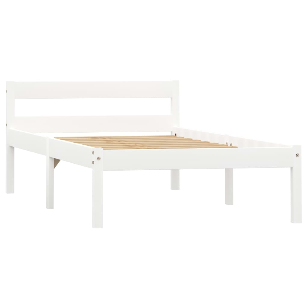 Bedframe massief grenenhout wit 90x200 cm is nu te koop bij PeponiXL, paradijselijk wonen!