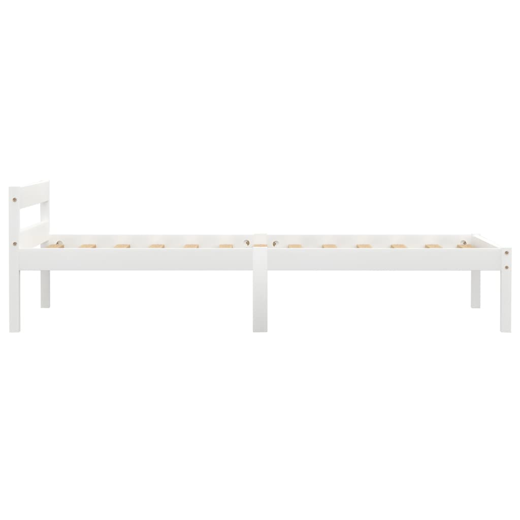 Bedframe massief grenenhout wit 90x200 cm is nu te koop bij PeponiXL, paradijselijk wonen!