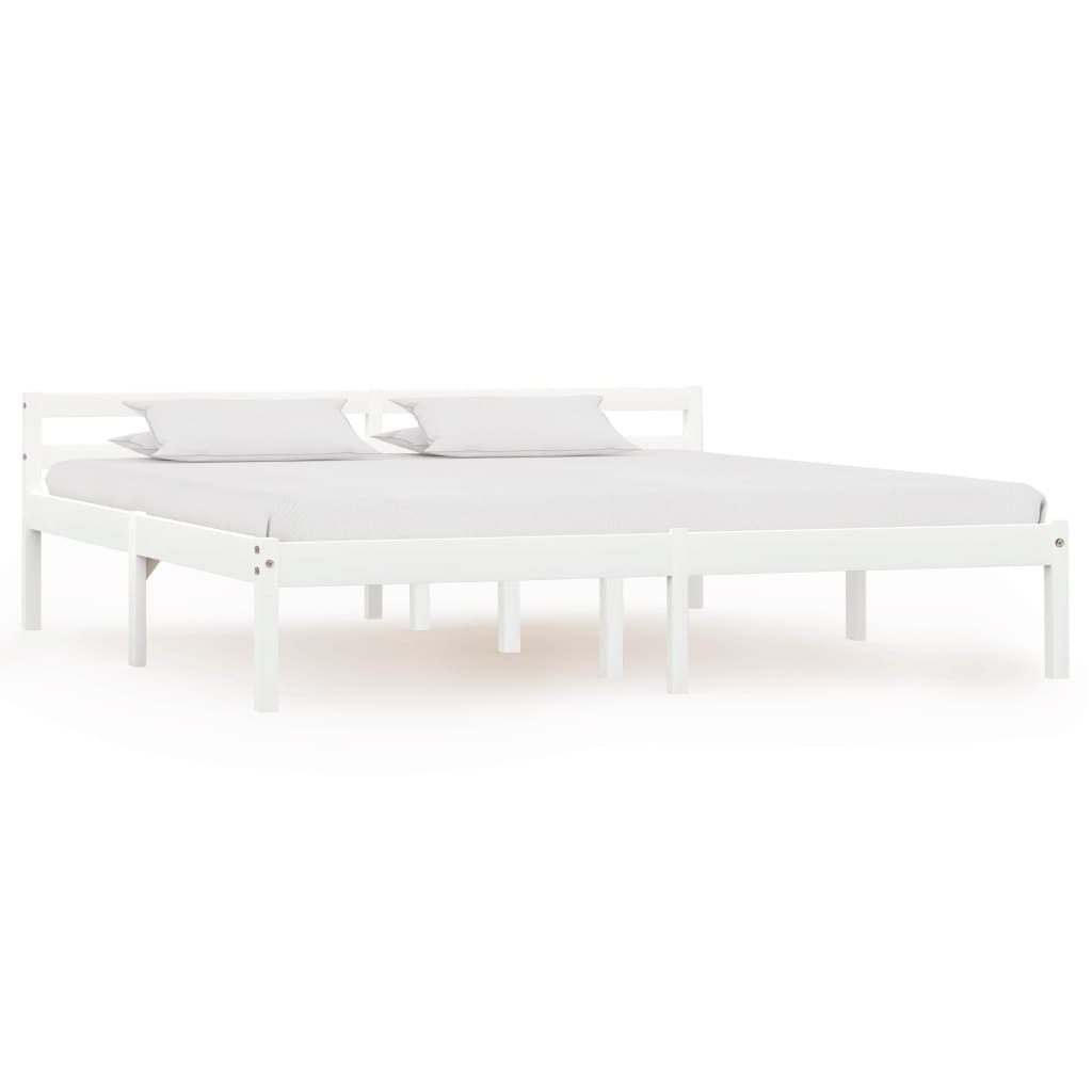Bedframe massief grenenhout wit 160x200 cm is nu te koop bij PeponiXL, paradijselijk wonen!