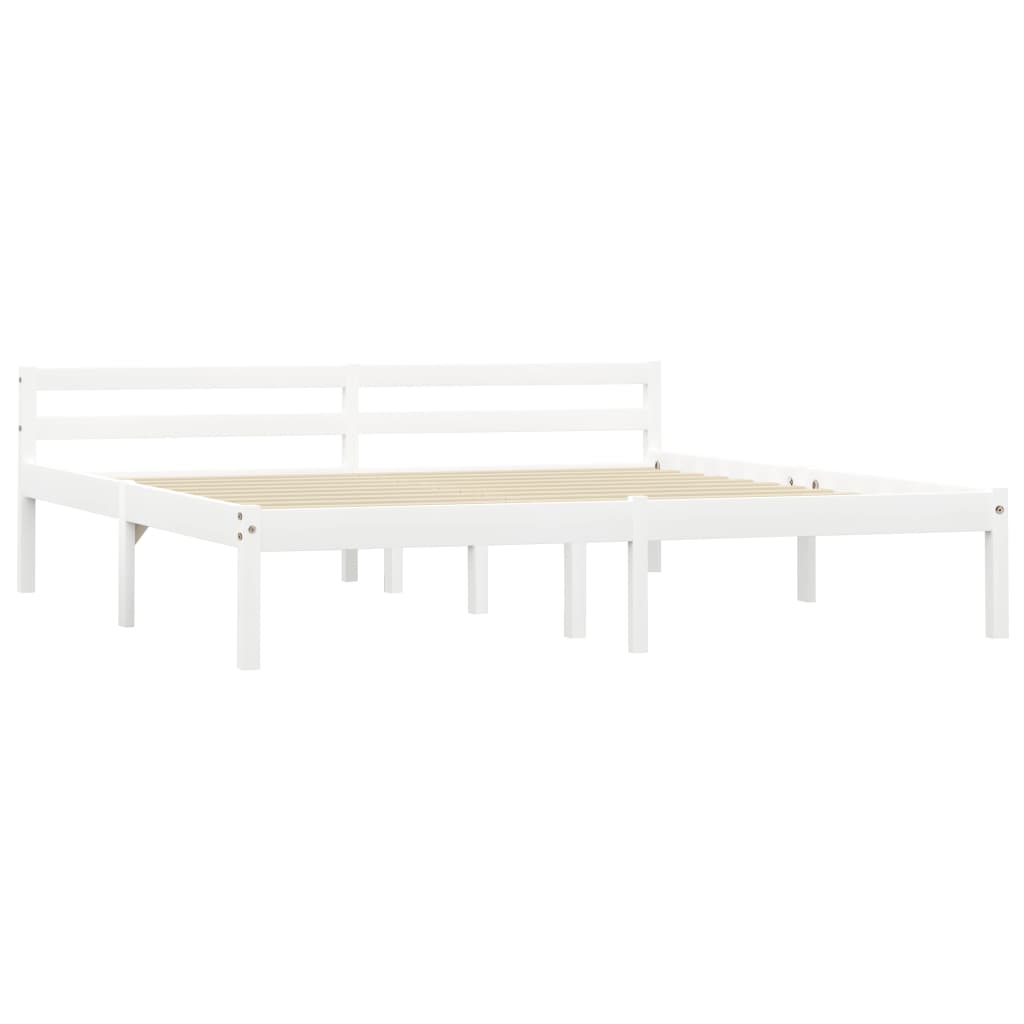 Bedframe massief grenenhout wit 160x200 cm is nu te koop bij PeponiXL, paradijselijk wonen!