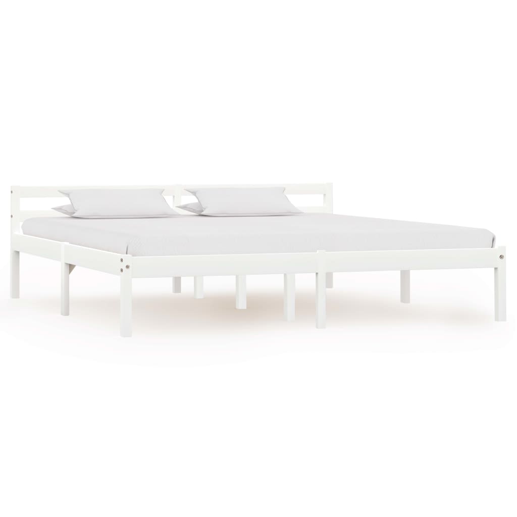 Bedframe massief grenenhout wit 180x200 cm is nu te koop bij PeponiXL, paradijselijk wonen!