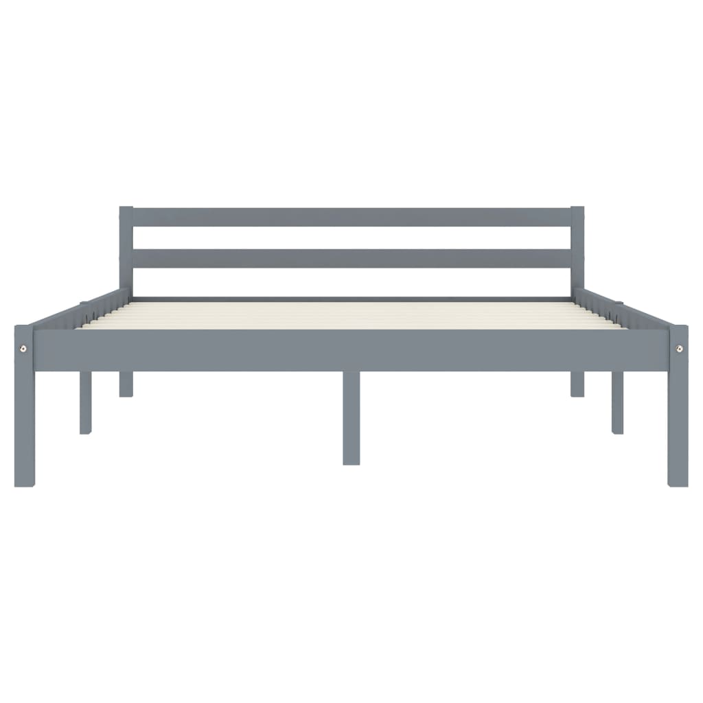 Bedframe massief grenenhout grijs 120x200 cm is nu te koop bij PeponiXL, paradijselijk wonen!