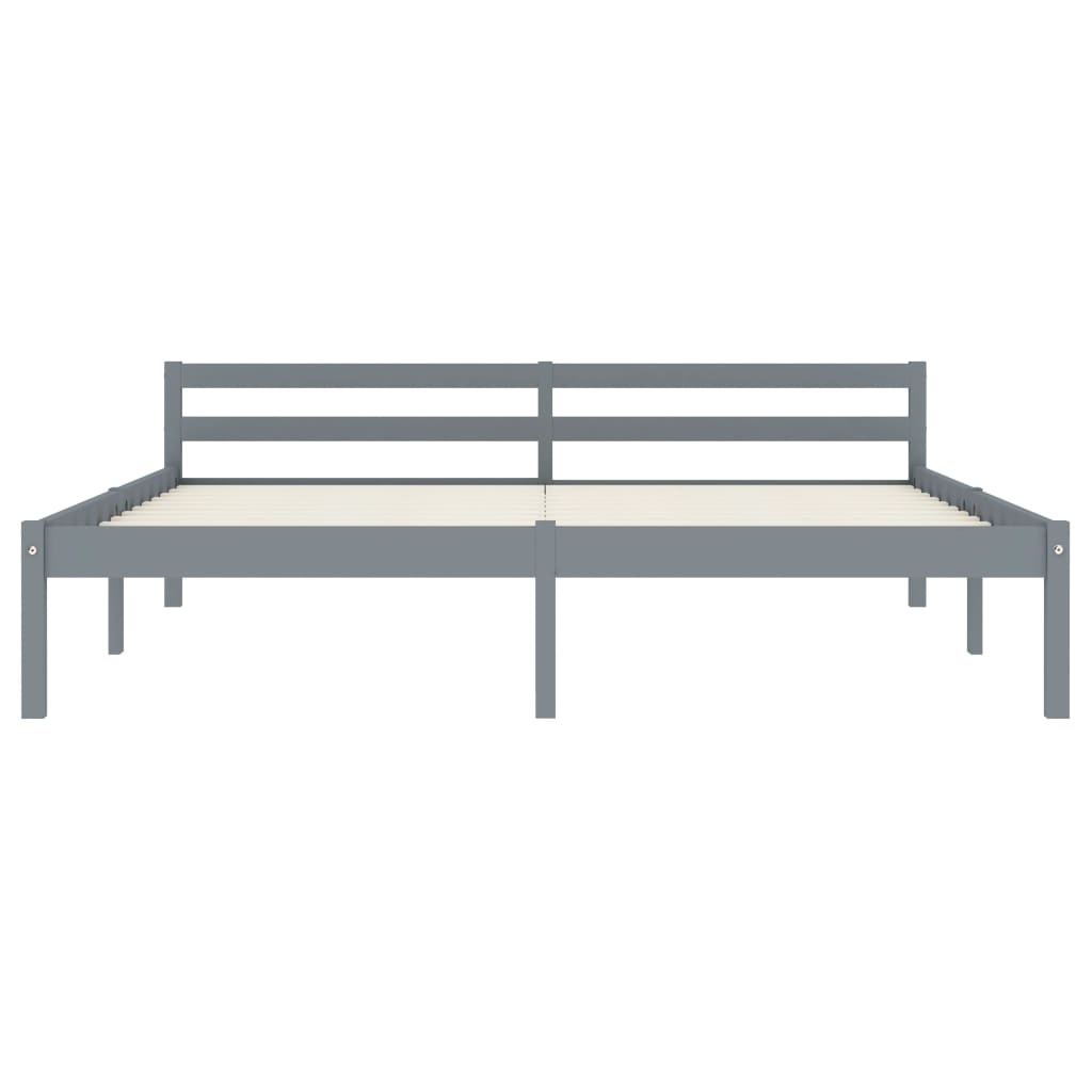 Bedframe massief grenenhout grijs 180x200 cm is nu te koop bij PeponiXL, paradijselijk wonen!