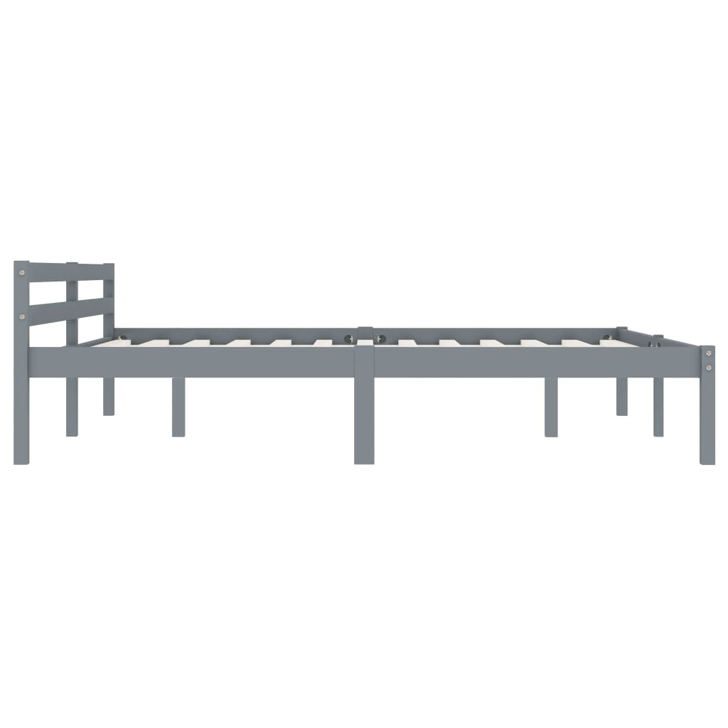 Bedframe massief grenenhout grijs 180x200 cm is nu te koop bij PeponiXL, paradijselijk wonen!