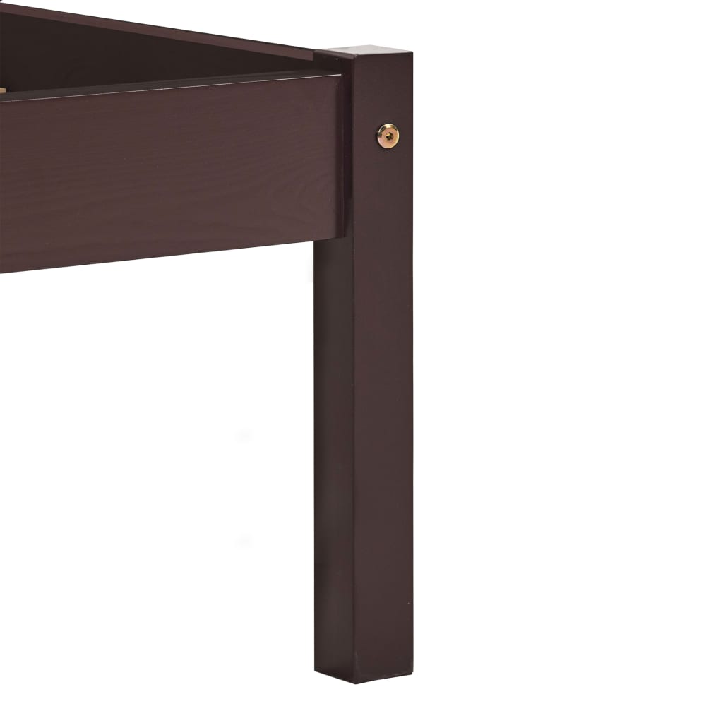 Bedframe massief grenenhout donkerbruin 120x200 cm is nu te koop bij PeponiXL, paradijselijk wonen!