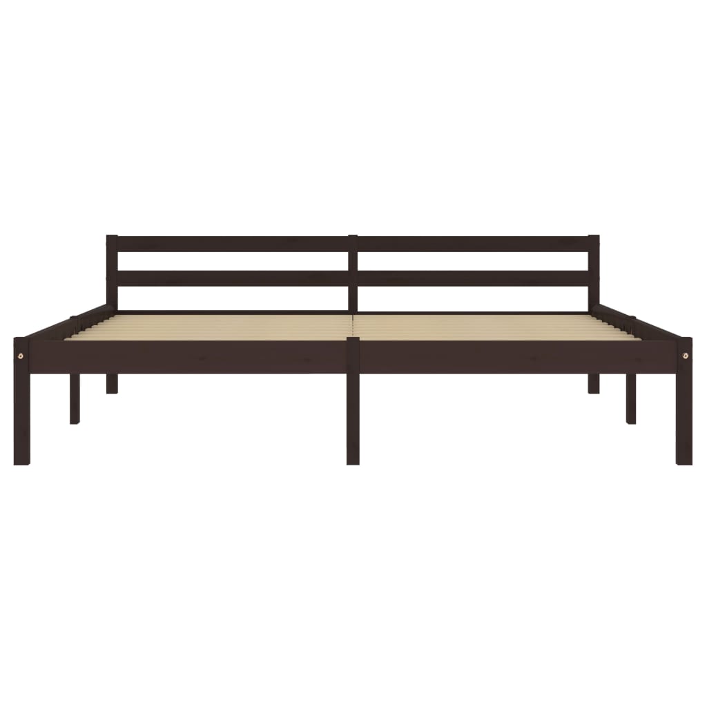 Bedframe massief grenenhout donkerbruin 160x200 cm is nu te koop bij PeponiXL, paradijselijk wonen!
