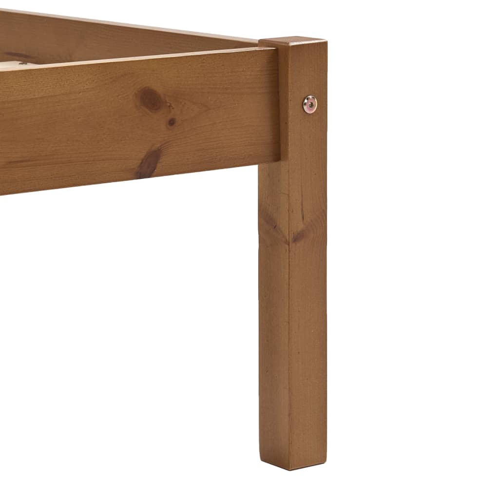 Bedframe massief grenenhout honingbruin 100x200 cm is nu te koop bij PeponiXL, paradijselijk wonen!