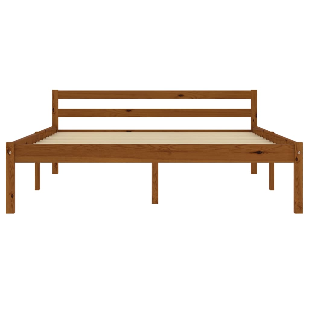 Bedframe massief grenenhout honingbruin 120x200 cm is nu te koop bij PeponiXL, paradijselijk wonen!