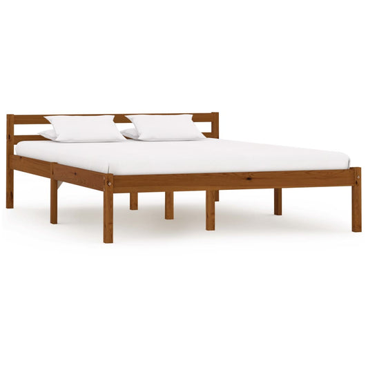 Bedframe massief grenenhout honingbruin 140x200 cm is nu te koop bij PeponiXL, paradijselijk wonen!
