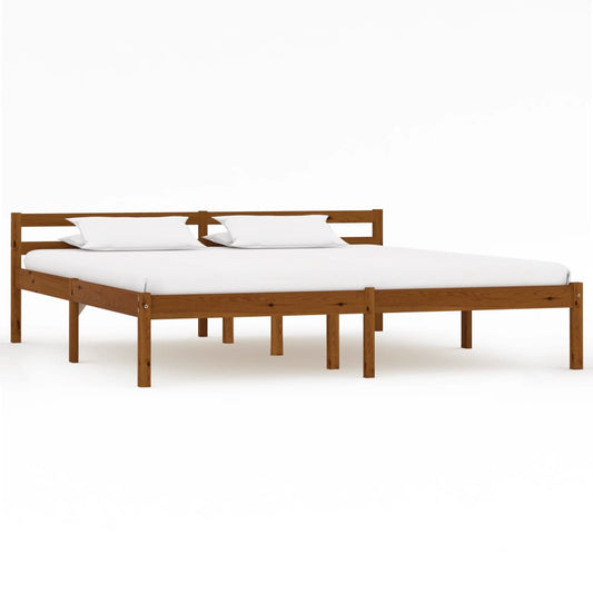 Bedframe massief grenenhout honingbruin 160x200 cm is nu te koop bij PeponiXL, paradijselijk wonen!