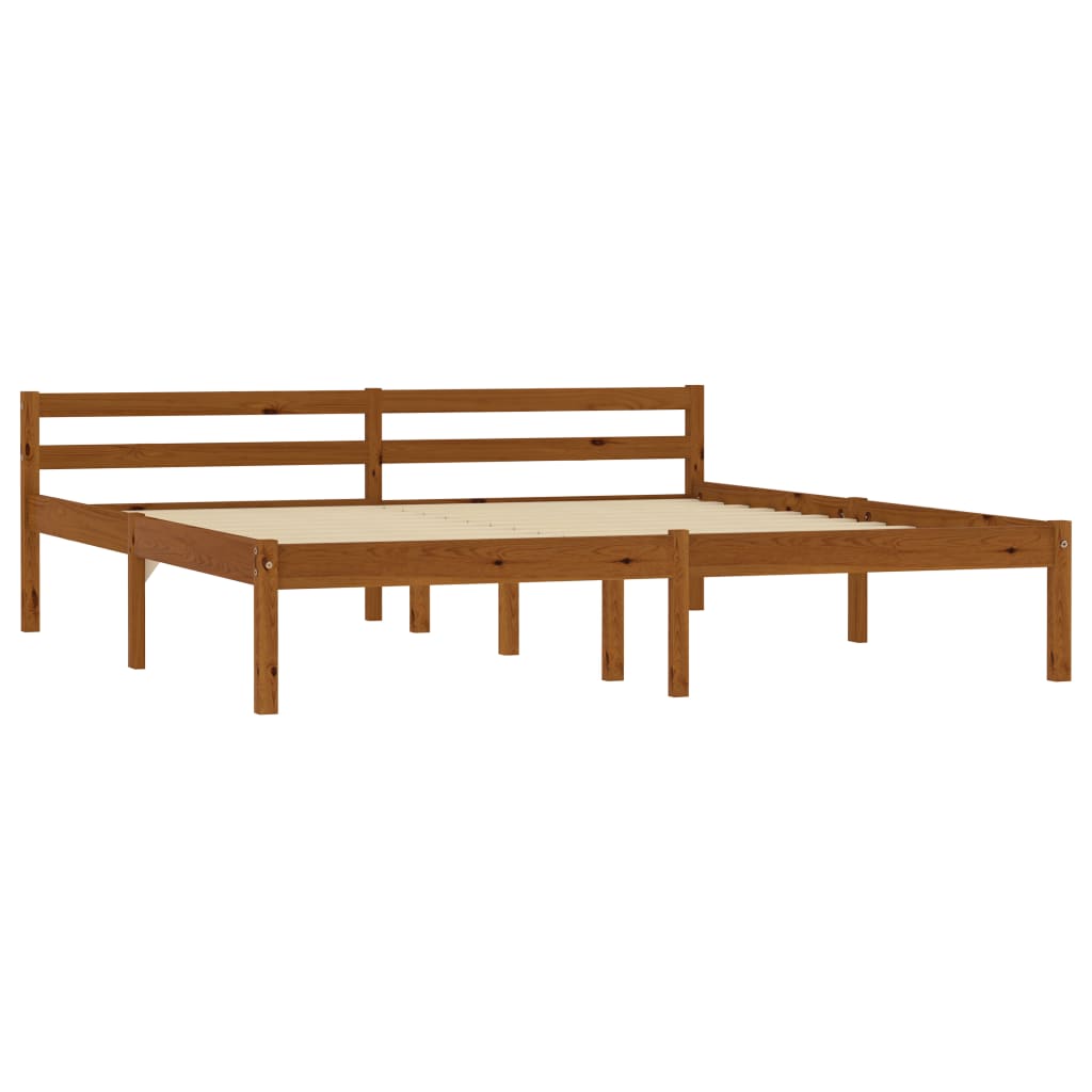 Bedframe massief grenenhout honingbruin 160x200 cm is nu te koop bij PeponiXL, paradijselijk wonen!