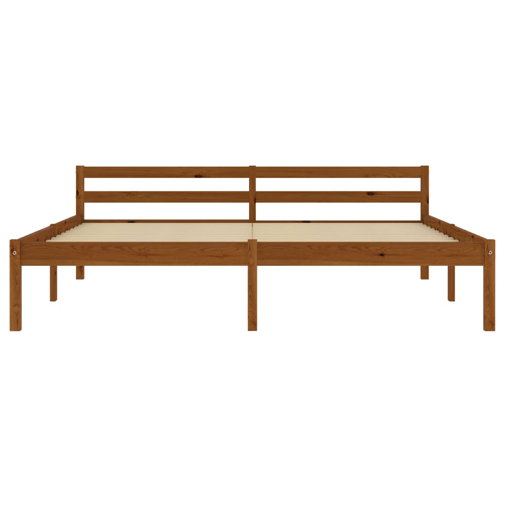 Bedframe massief grenenhout honingbruin 160x200 cm is nu te koop bij PeponiXL, paradijselijk wonen!