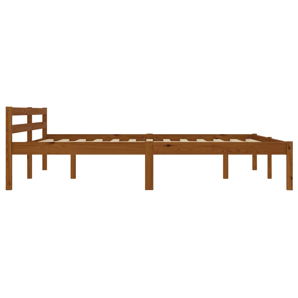 Bedframe massief grenenhout honingbruin 160x200 cm is nu te koop bij PeponiXL, paradijselijk wonen!
