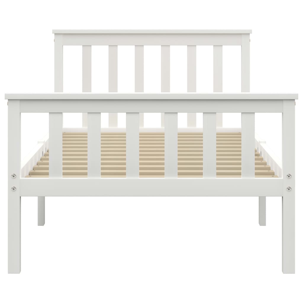 Bedframe massief grenenhout wit 100x200 cm is nu te koop bij PeponiXL, paradijselijk wonen!