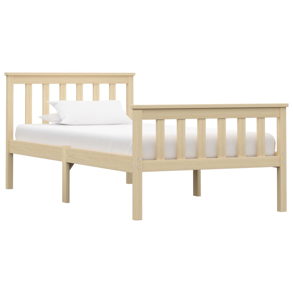 Bedframe massief grenenhout natuurlijk 100x200 cm is nu te koop bij PeponiXL, paradijselijk wonen!