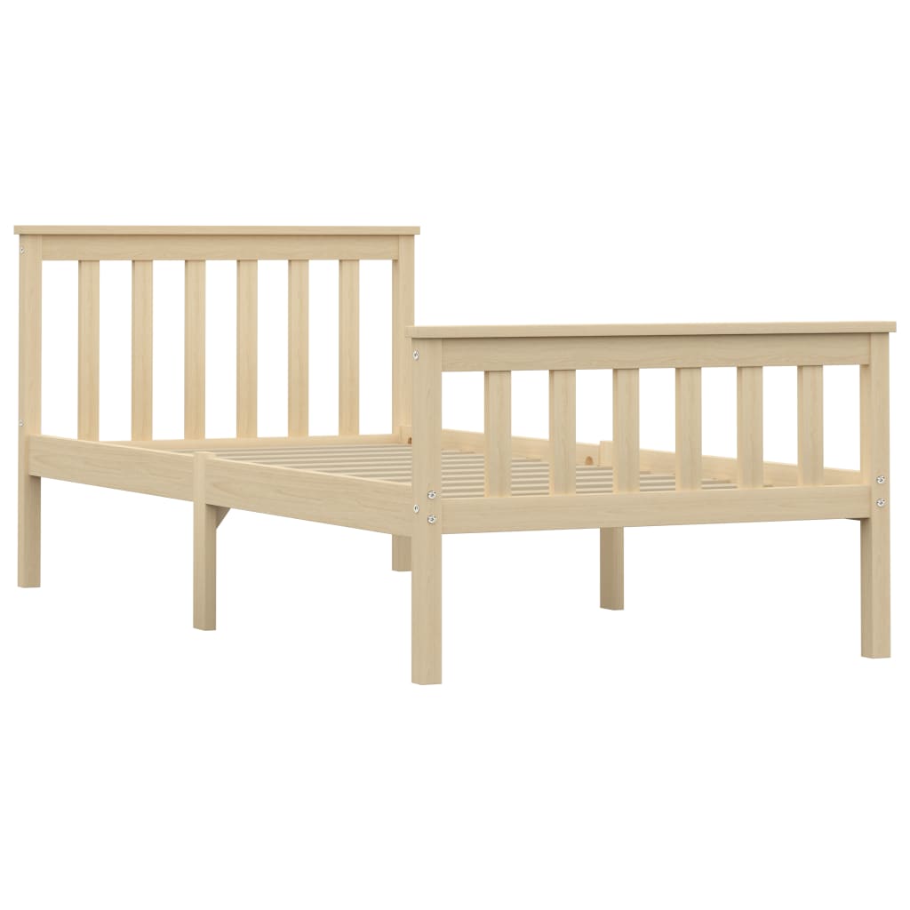 Bedframe massief grenenhout natuurlijk 100x200 cm is nu te koop bij PeponiXL, paradijselijk wonen!