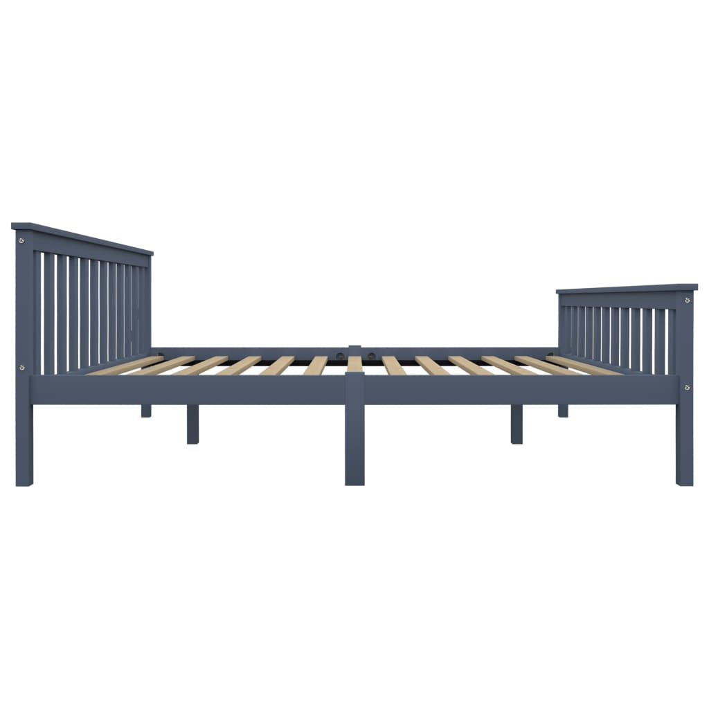 Bedframe massief grenenhout grijs 160x200 cm is nu te koop bij PeponiXL, paradijselijk wonen!