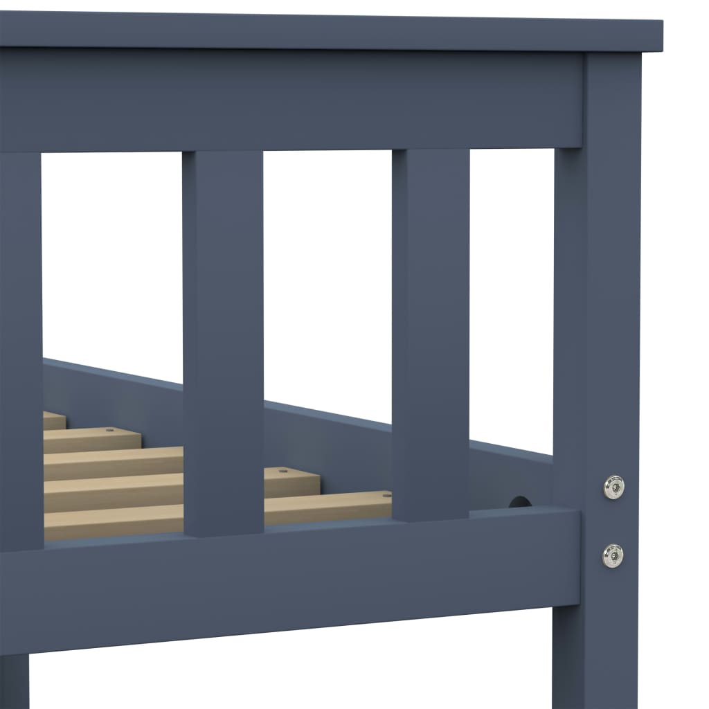 Bedframe massief grenenhout grijs 160x200 cm is nu te koop bij PeponiXL, paradijselijk wonen!