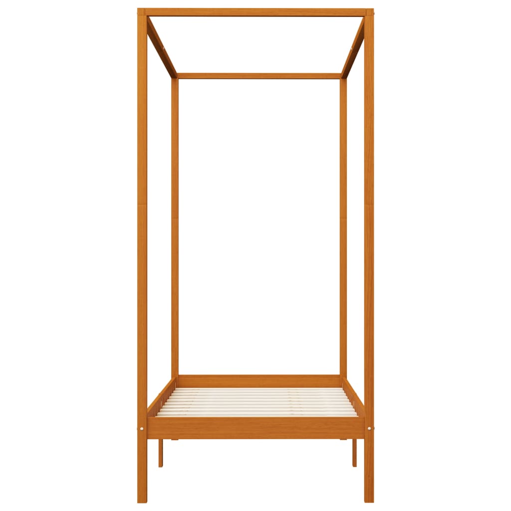 Hemelbedframe massief grenenhout honingbruin 90x200 cm is nu te koop bij PeponiXL, paradijselijk wonen!