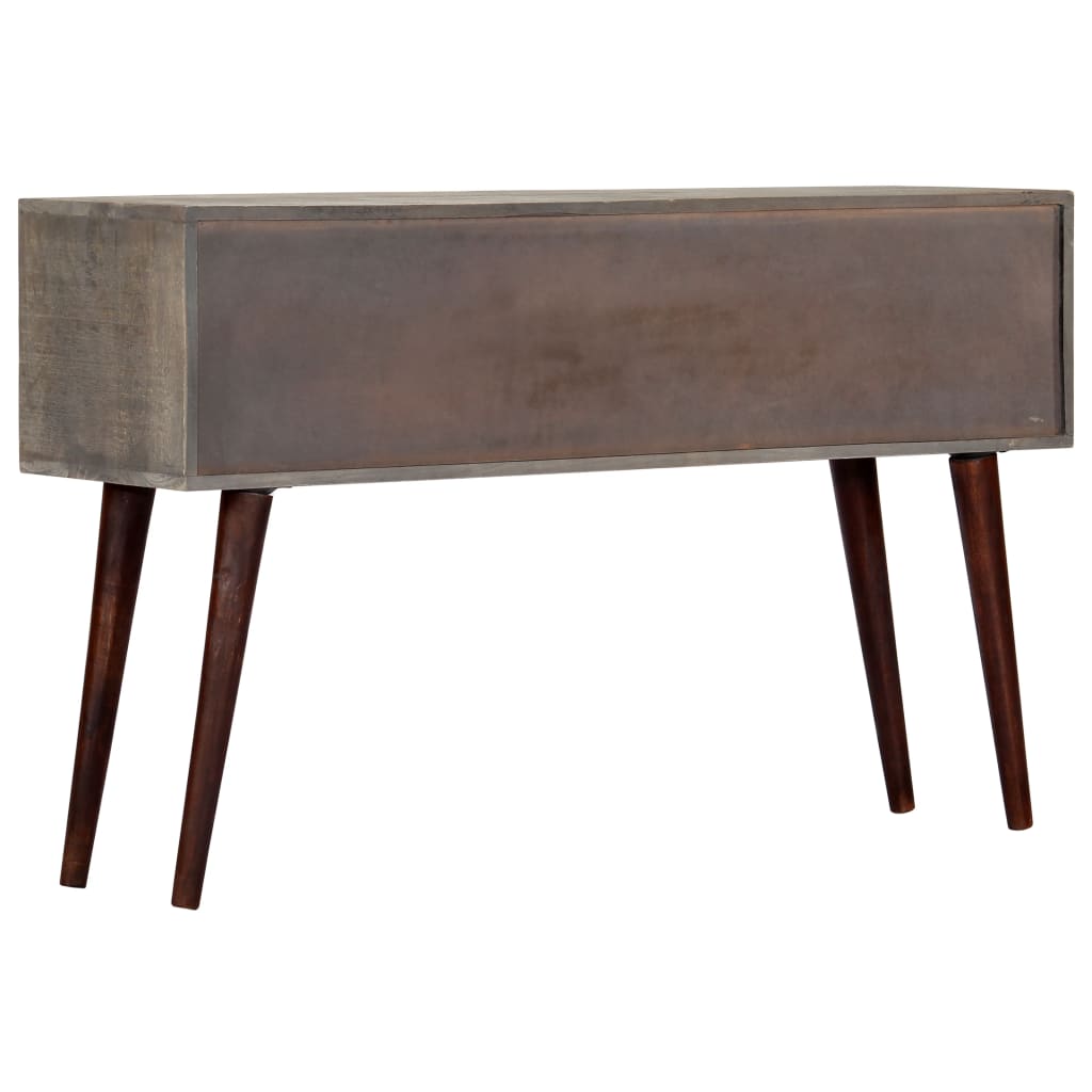 Wandtafel 120x35x75 cm massief ruw mangohout grijs is nu te koop bij PeponiXL, paradijselijk wonen!