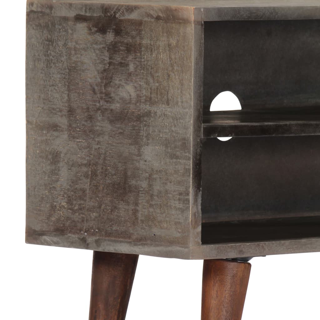 Tv-meubel 130x30x46 cm massief ruw mangohout grijs is nu te koop bij PeponiXL, paradijselijk wonen!