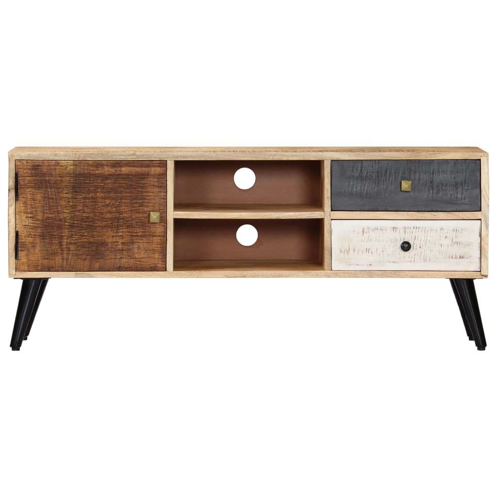 Tv-meubel 115x30x47 cm massief mangohout is nu te koop bij PeponiXL, paradijselijk wonen!