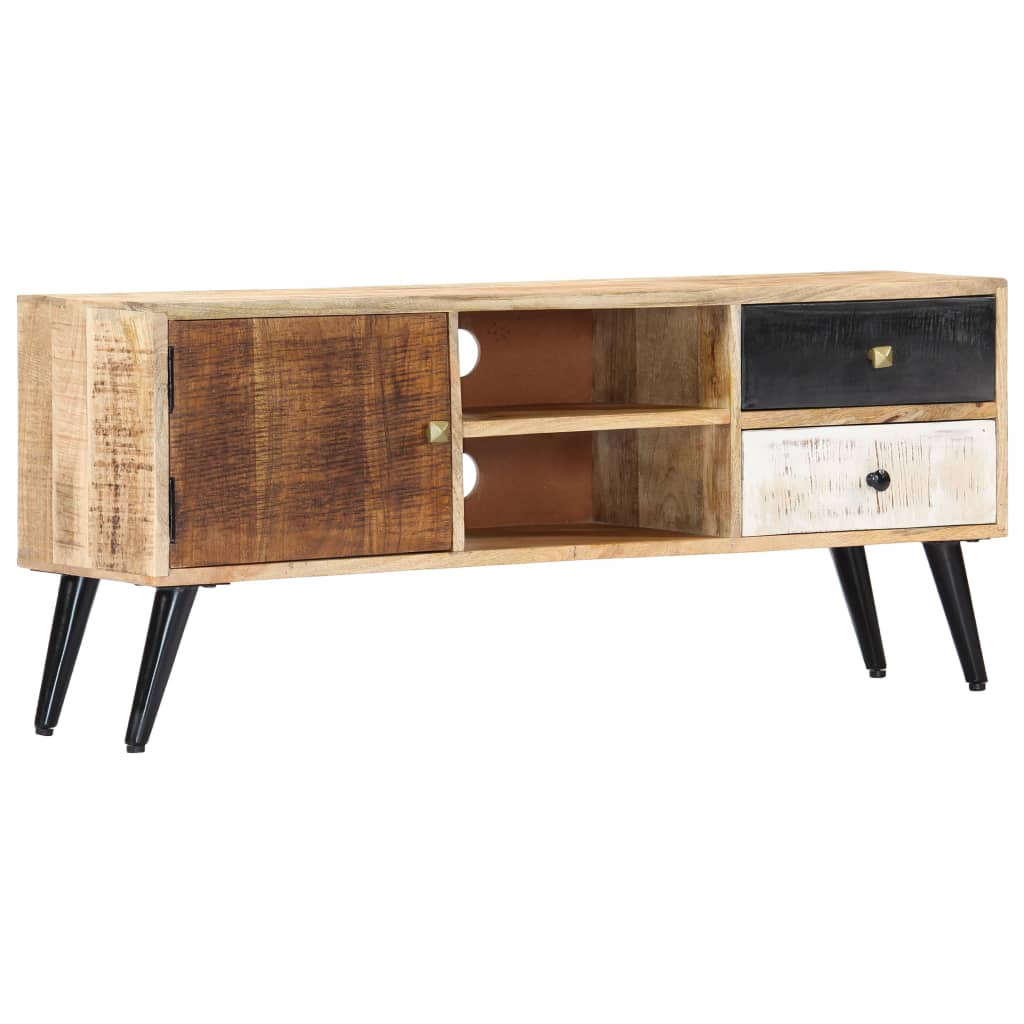 Tv-meubel 115x30x47 cm massief mangohout is nu te koop bij PeponiXL, paradijselijk wonen!