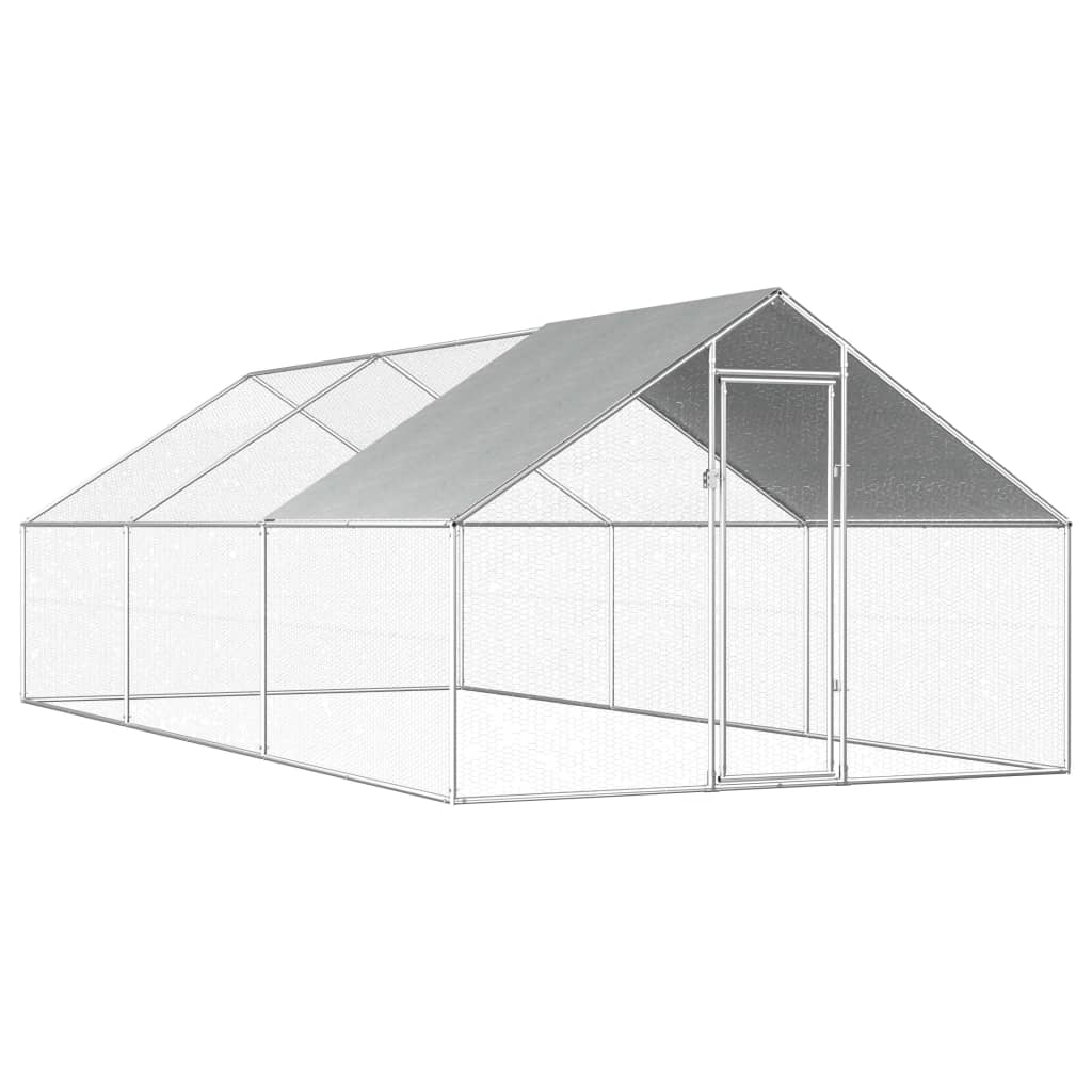 Kippenhok 2,75x6x1,92 m gegalvaniseerd staal is nu te koop bij PeponiXL, paradijselijk wonen!