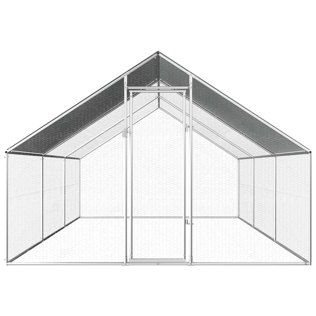 Kippenhok 2,75x6x1,92 m gegalvaniseerd staal is nu te koop bij PeponiXL, paradijselijk wonen!