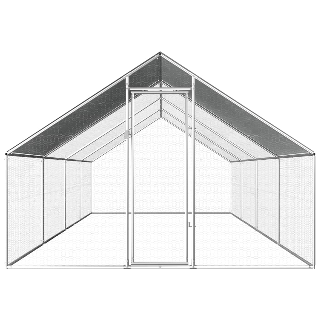 Kippenhok 2,75x8x1,92 m gegalvaniseerd staal is nu te koop bij PeponiXL, paradijselijk wonen!