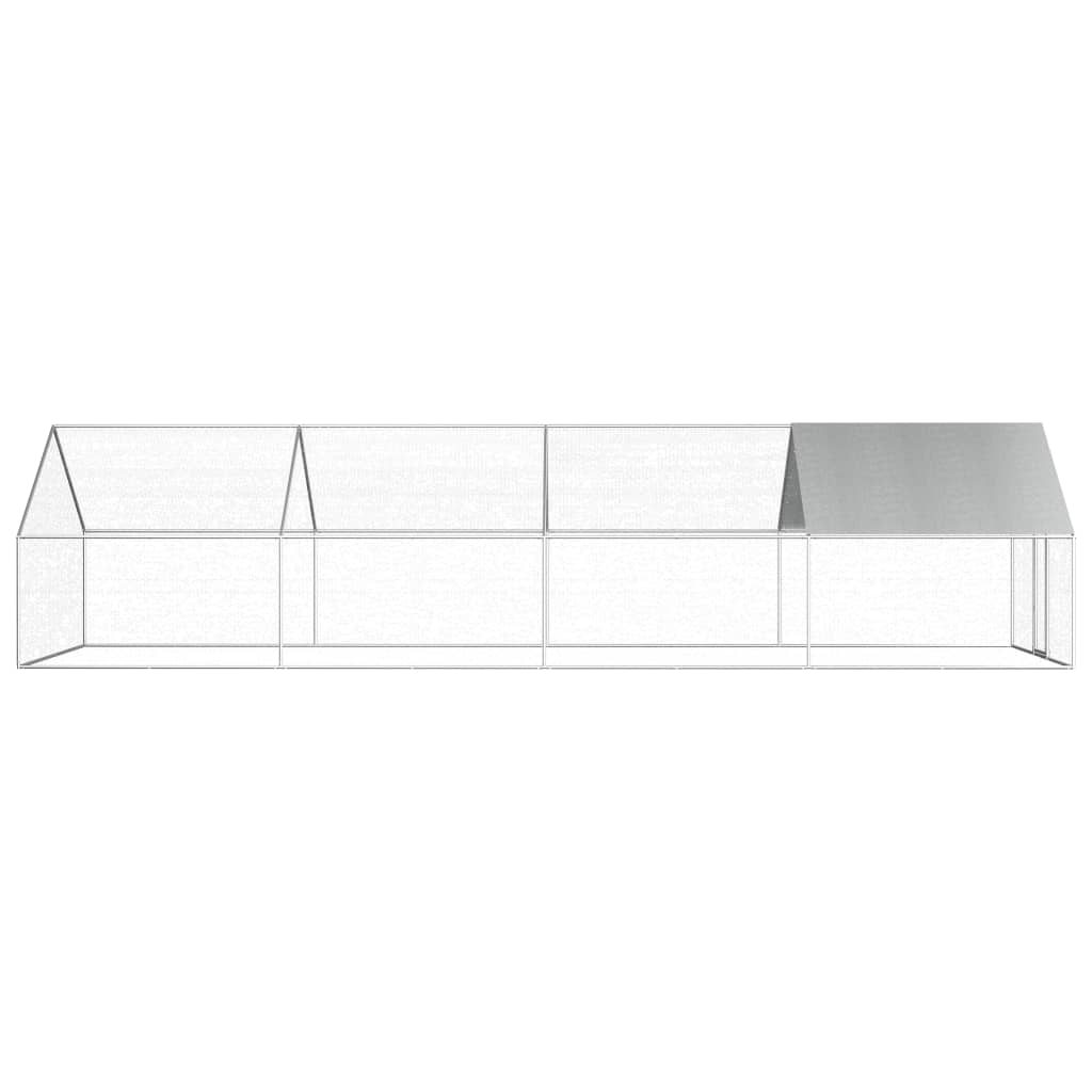 Kippenhok 2,75x8x1,92 m gegalvaniseerd staal is nu te koop bij PeponiXL, paradijselijk wonen!